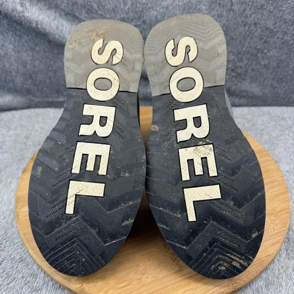 Sorel Winter Sneaker Shoes Womens Size 8.5 Gray Textile Lace Up Boots NL4428-010